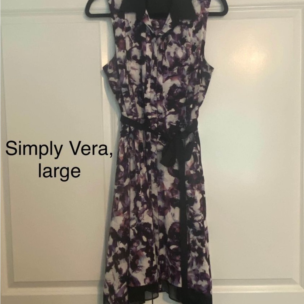 Simply Vera Vera Wang Black and White High Low Halter Sundress